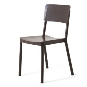 China plastic black armless dining chair furniture for sale