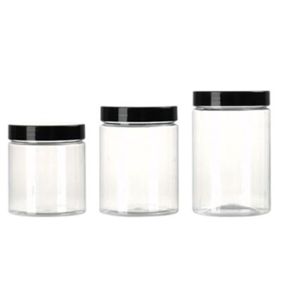 China New Food Plastic Translucent Single Sub Jars 250ml Candy Nut Jars for sale