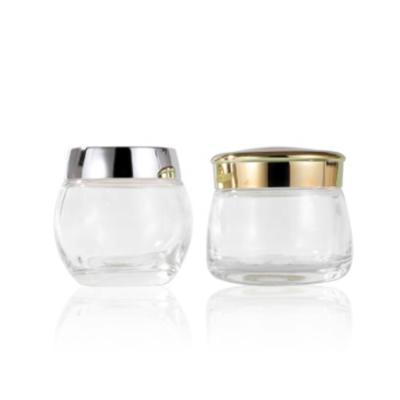 China Factory Direct High Quality Cheap Cosmetic Glass Cosmetic Jar 100g 120g With Sscrew Cap For Skin Care for sale