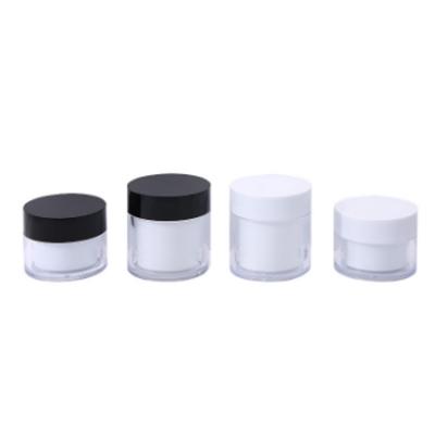 China Wholesale 20g 30g 50g Empty Transparent Cosmetic Plastic Cream Jars With Lids White Plastic Caps For Skin Care for sale