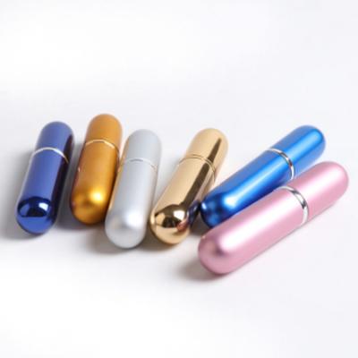 China Cosmetic manufacturers supply 6ML round incense two bottle aluminum portable perfume bottle spray glass bottle for sale