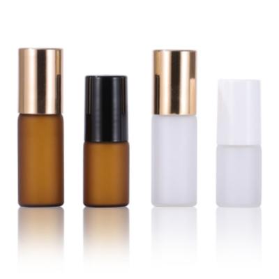 China Wholesale Price Essential Oil Roller Bottle 3ml 5ml 10ml Cosmetic Amber Glass Bottle for sale