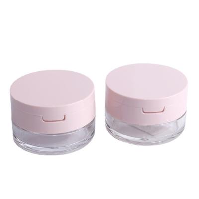 China China factory promotion cosmetics cosmetics jar loose powder box plastic packaging we support silk print, hot stamping for sale