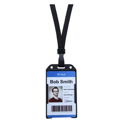 China ID Card Badge Holding 10mm ID Card Holder Neck Hanging Strap For Doctor Accessories Badge Holder Work Employees Office Pass Cover Lanyard for sale