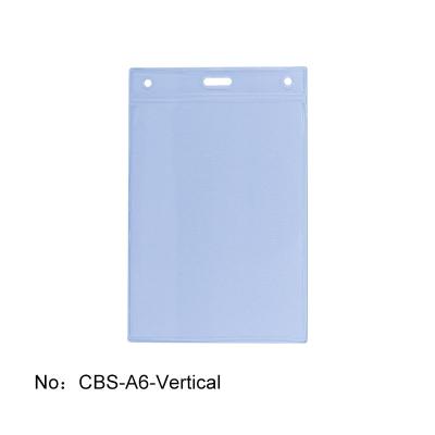 China China CBS-A6-Vertical Large Size Clear Front and Top-Load Textured Vinyl ID Card Back Badge Holder for sale