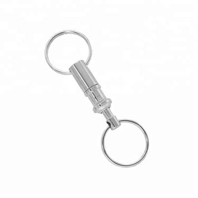 China Nickel Plated Stainless Steel Pull-Apart Key Rings With Split Rings for sale