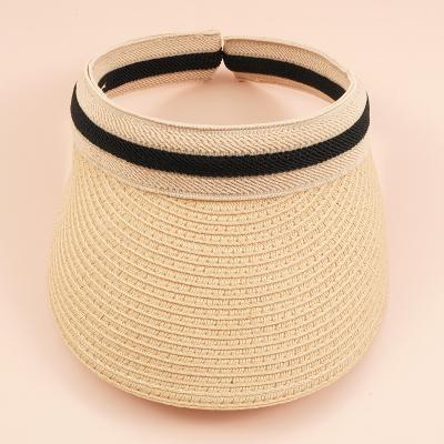 China Empty Top Hat Sun Proof Spring And Straw Summer Retro Sunscreen Empty Beach Female Hat Empty Top Hat for sale