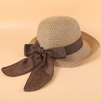 China Wholesale Custom Fashion Striped Environmental Protection Beach Breathable Raised Brim Hollow Out Hat for sale