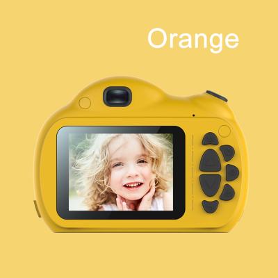 China Hot Sale Kidcam-A2 Built-in LED Flashlight 2.4inch Lens Toddler Orange Twin Kids Play HD 1080p Digital Kids Video Camera With Anti-broken Function for sale