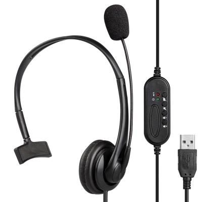 China U12 Simple Single Ear Call Center USB Business Headset With Microphone For Office for sale