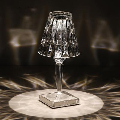 China Decoration Luxury Decorative Battery Cable Diamond Modern Crystal Table Lamp Cartoon Factory Price Desk Lamp for sale