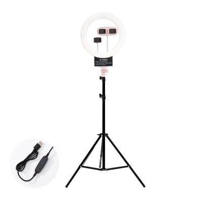 China High Quality LED Ring Light With Tripod Stand Phone Holder For Live Stream YouTube Video Dimmable Beauty Ringlight 14 Inch for sale