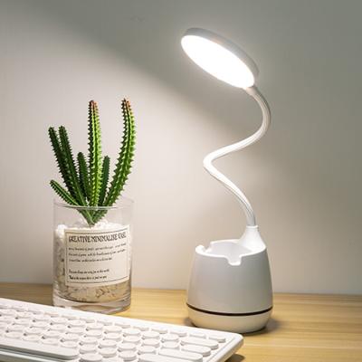 China Modern Multifunctional Modern Cordless Touch Led Desk Lamp With Pen Holder Study Table Lamp Light for sale