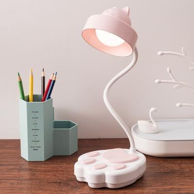 China Modern cute LED cartoon cat animal home bedroom bedroom table lamp for study for sale