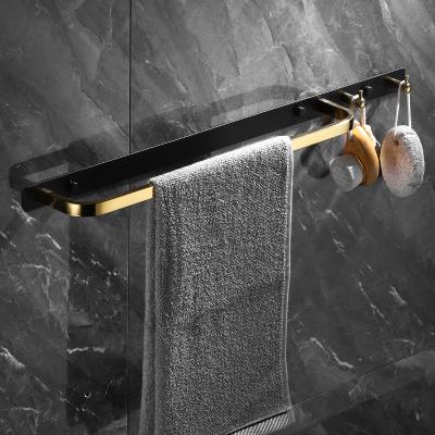 China Gold Luxury 304 Stainless Steel 304 Stainless Steel Towel Rack Towel Rack Light Free Hot Selling Nail Set for sale