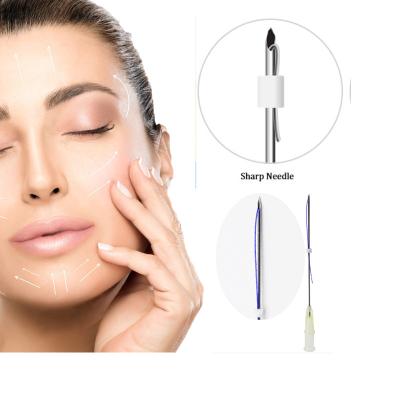 China Safe and reliable pdo collagen cannula W blunt type tooth cones 18g 100mm thread with for anti-wrinkle for sale