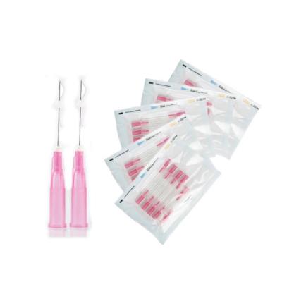 China Safe and reliable 19g 50mm micro cannula pdo needle pdo mesh wire for wrinkle wrinkle for sale