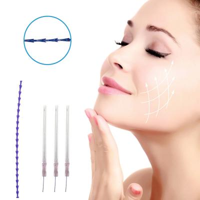 China Korea CE Safe And Reliable Good Quality Strong Body Face Wires 18G 19G 100MM Fish Bone Press Cones Tooth Pdo Lifting Wires for sale