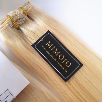 China MJMOJO #613 Straight Blonde Clip In Hair Extensions Free Sample Available Remy Hair Extension for sale