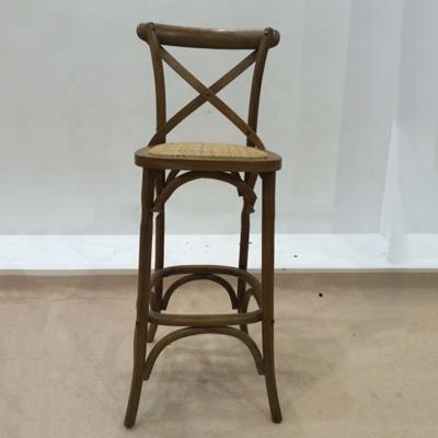 China High Density Sponge Injection Rattan Solid Wood Cheap Bar Stools for sale