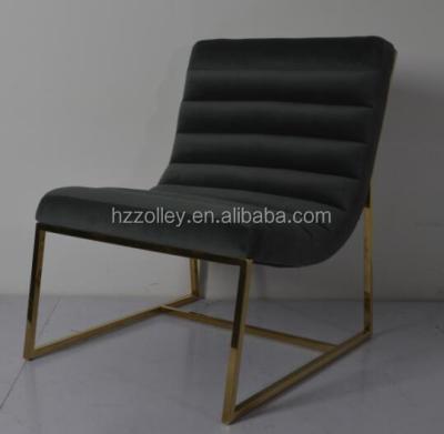 China ZLY-SC003 new good chair stainless steel frame modern design luxury fabric accent chair for sale