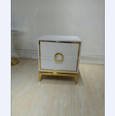 China Dining Chair Modern Stainless Steel Frame Nightstand For Bedroom Furniture for sale