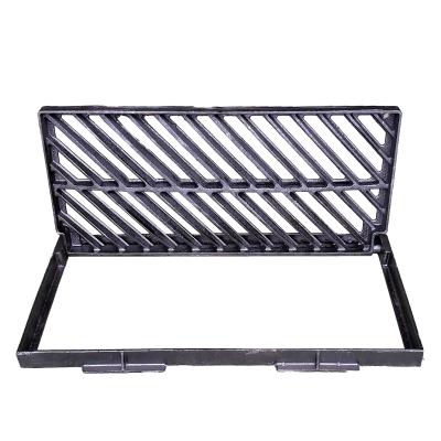 China Road Equipments Customized Ditch Drain Anti-skidding Grate Size Cast Iron Rain Gutter Grates for sale