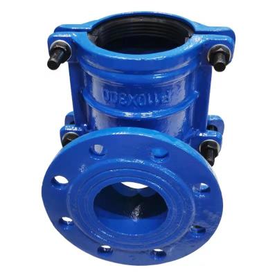 China Water Pipe System DN150*100 Malleable Iron Saddle Flange Tee for sale