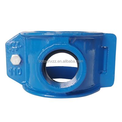 China Pipe Lines Connect Ductile Iron 4inch Saddle Clamps For Africa for sale