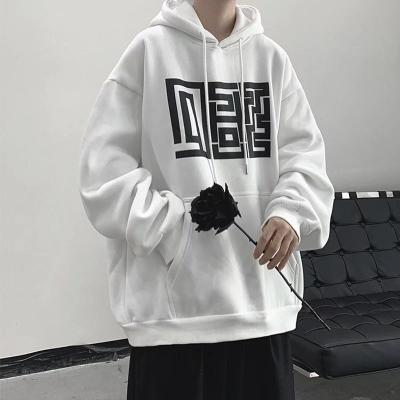 China Anti-wrinkle Pattern Student Customized Logo New Design Men Oversized Loose Hoodie casual sweatshirts for men for sale