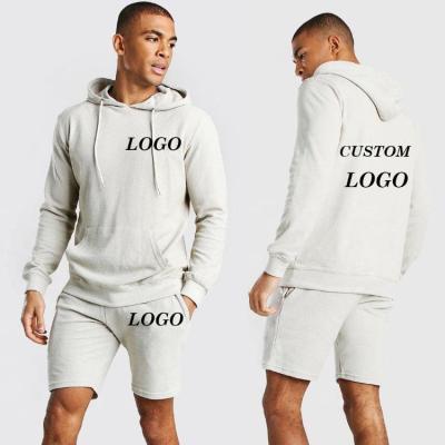 China Anti-Wrinkle Wholesale Tracksuits Casual Clothes Customized Logo Brand Sportsuits Man More Than Size Hoodie 2pcs Fits for sale