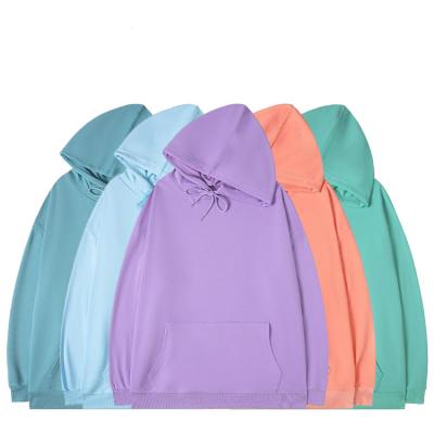 China Autumn Solid Color Hooded Thin Drop-shoulder Pullover Sweater Logo Printing Embroidery Thick Pullover Hoodies Anti-wrinkle for sale