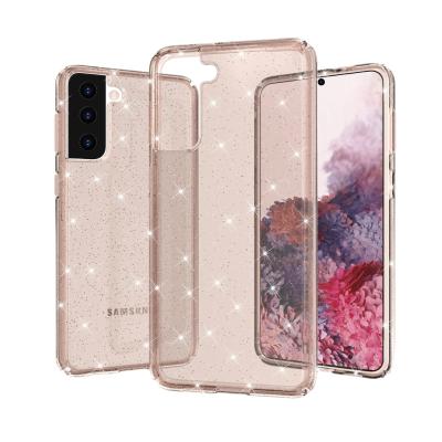 China Crystal Transparent Shockproof Glitter TPU+PC Anti-drop Back Cover Mobile Phone Case For Samsung S30 ultra S30 plus S21 plus for sale