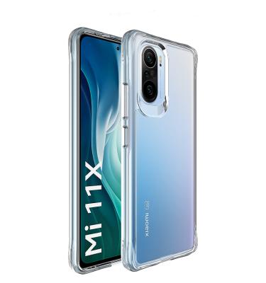 China Yellow-Resistant Crystal Clear Transparent Anti-fall TPU PC Phone Case For Xiaomi 11X For Xiaomi 11Lite for sale