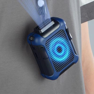 China As Clip Portable Necklace Rechargeable Battery 3 Speed ​​Setting Mini Size USB Power Bank Fan Portable Hanging Air Conditioning Fan for sale