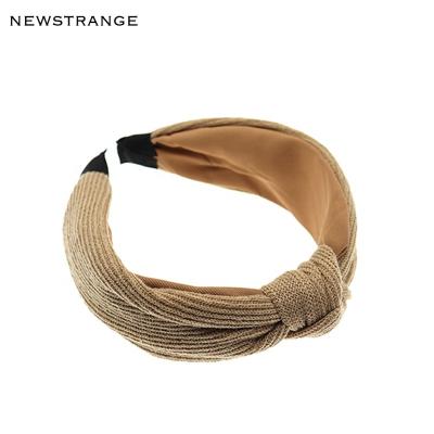 China 2022 new style hair decor amazon circles women's wide brim knot headband hot sale color pure woolen yarn for girls for sale