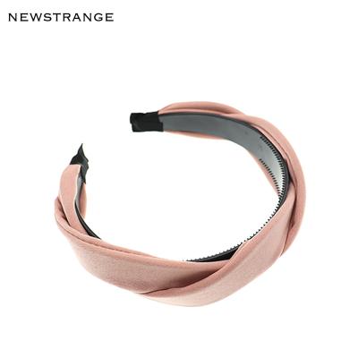 China 2022 Decor New Fashion Headband Girls Hair Accessories Hair Band Solid Elastic Cross Vintage Knot Tied Tooth Hair Hoops For Girls for sale