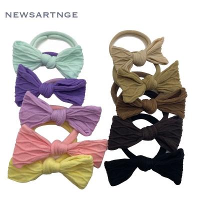 China 2022 Hair Accessory Bowknot Headbands Shapes Colorful Hair Accessories Luxury Headbands Stretchy Hair Band Skinny Elastic Headband For Girl for sale