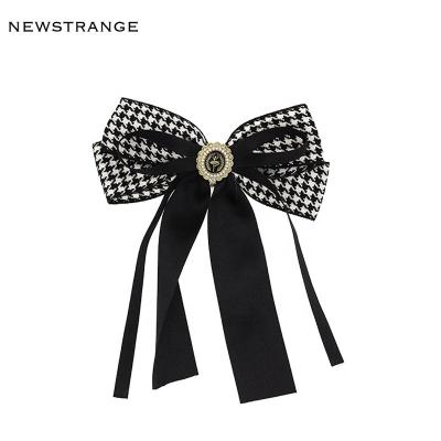 China New Hot Sale Black Decor Cloth Large White Silk Cloth Hair Barrettes Pearl Bow Knot Fashion Accessories Hairpin Korean For Women for sale