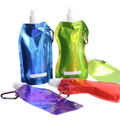 China Small Mouth Folding Water Bottle Sustainable Travel Water Bottle Clear Reusable Water Bottle for sale