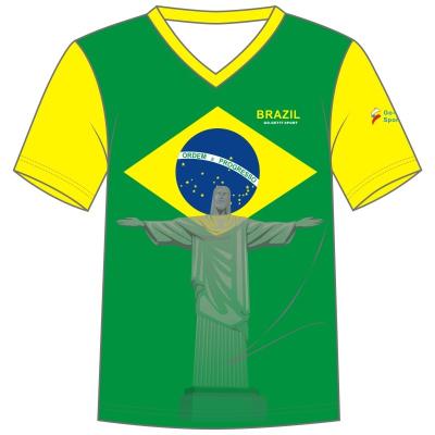 China Shirts & Tops MEN'S/WOMEN Sports Teams Brazil National T-Shirt 2016 Summer Games Tank Top for sale