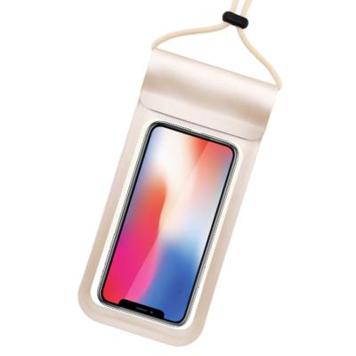 China Waterproof colorful waterproof cell phone transparent TPU mobile phone with string phone case used under water for sale