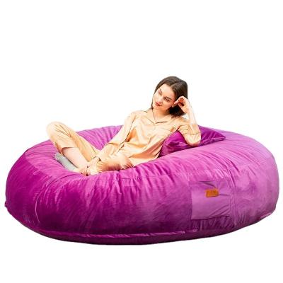 China Oversized Giant Dutch Simple Single Bag Chair Velvet Coat Sofa Bean Bag Chair Rotating Lazy Cover for sale