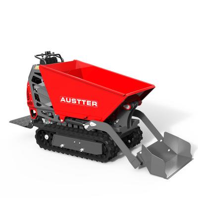 China OEM Manufacturer Austter Price 500kg Full Track Full Hydraulic Rubber Gasoline Power Mini Dumper For Sale for sale