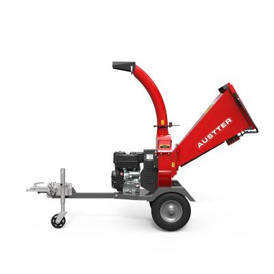 China Austter DGS1500 Farms/Gasoline Mobile Farms Orchard Garden Use Recoil Power Tree Branch Shredder Chipper Electric Start With TUV CE for sale