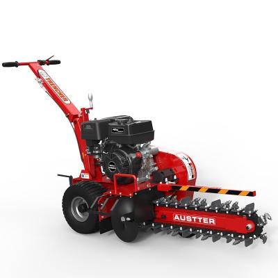 China Building material stores walking behind gas powered CE approved mini trencher machine for agriculture for sale