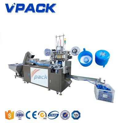 China Beverage bottled water bottle cover filming machine/5 gallon bucket cover labeling machine/20 liters bottle cover film label production line for sale