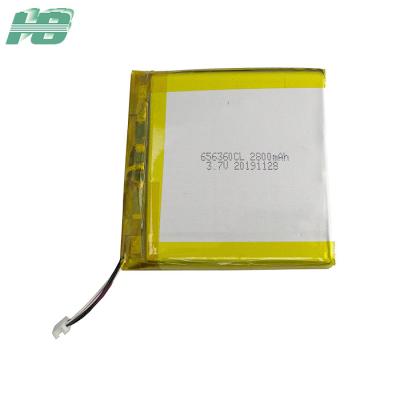 China 656360 Low Temperature Lithium Ion Battery 2800mAh 3.7V Soft Pack Type for sale