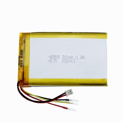 China 605080 3.7 V Lithium Ion Rechargeable Battery 300 Times Cycle Life No Pollution for sale