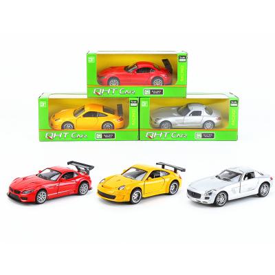 China Diecast Toy Alloy Kid Diecast Race Car Toy Mix Styles Open Door Pull Back Toys Die Cast Cars for sale